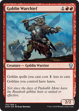 Goblin Warchief (Dominaria) Light Play