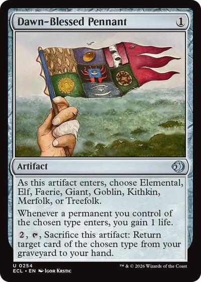 Dawn-Blessed Pennant (Lorwyn Eclipsed) Light Play Foil