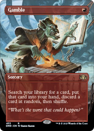 Gamble (Borderless) (Dominaria Remastered) Near Mint Foil