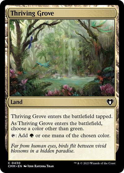 Thriving Grove (Commander Masters) Light Play