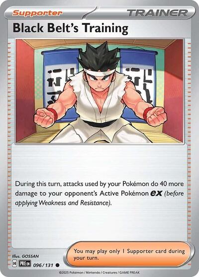 Black Belt's Training - 096 (SV: Prismatic Evolutions) Light Play Reverse Holofoil