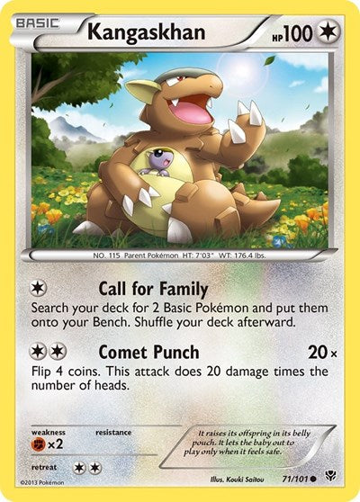 Kangaskhan (Plasma Blast) Medium Play Reverse Holofoil