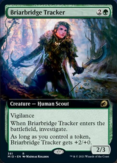 Briarbridge Tracker (Extended Art) (Innistrad: Midnight Hunt) Light Play Foil