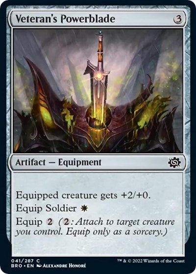 Veteran's Powerblade (The Brothers' War) Light Play