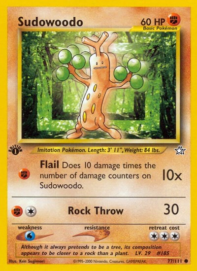 Sudowoodo (Neo Genesis) Medium Play Unlimited
