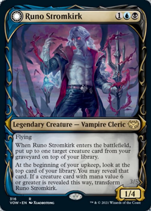 Runo Stromkirk / Krothuss, Lord of the Deep (Showcase 316) (Innistrad: Crimson Vow) Light Play