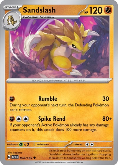 Sandslash (Scarlet and Violet: 151) Light Play Reverse Holofoil