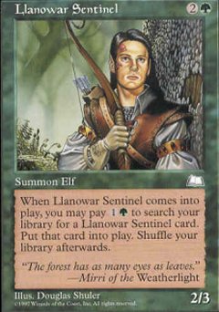 Llanowar Sentinel (Weatherlight) Heavy Play
