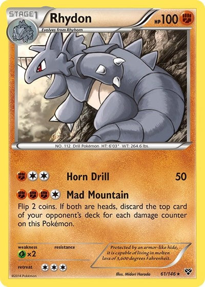 Rhydon (XY Base Set) Medium Play