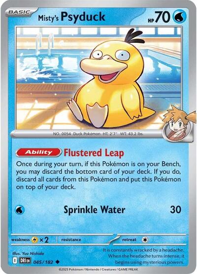Misty's Psyduck (SV10: Destined Rivals) Light Play Reverse Holofoil