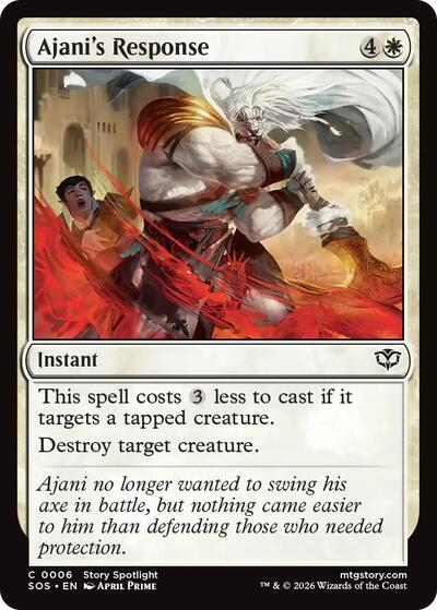 Ajani's Response (Secrets of Strixhaven) Light Play Foil