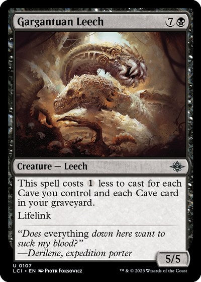 Gargantuan Leech (The Lost Caverns of Ixalan) Light Play