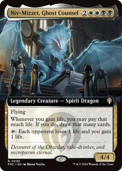 Niv-Mizzet, Ghost Counsel (Extended Art) (Commander: Reality Fracture) Near Mint