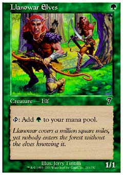 Llanowar Elves (7th Edition) Medium Play