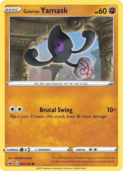 Galarian Yamask (SWSH06: Chilling Reign) Medium Play