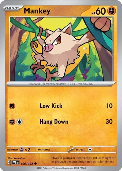 Mankey - 106/193 (Cosmos Holo) (Miscellaneous Cards & Products) Light Play Holofoil