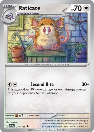 Raticate (Scarlet and Violet: 151) Light Play
