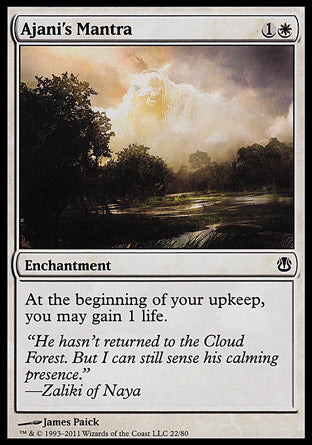 Ajani's Mantra (Duel Decks: Ajani vs Nicol Bolas) Light Play