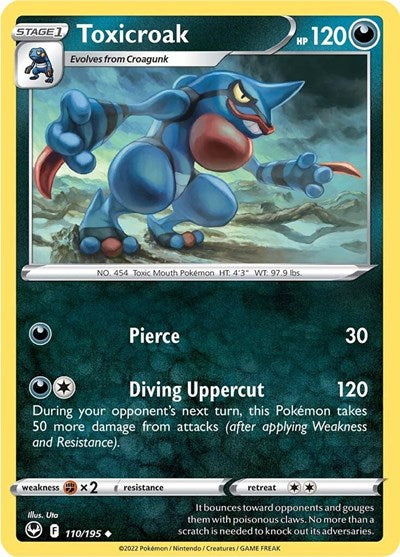 Toxicroak (SWSH12: Silver Tempest) Light Play