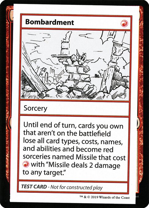 Bombardment (No PW Symbol) (Mystery Booster Test Print 2021) Light Play