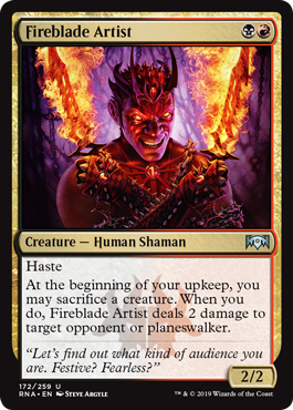 Fireblade Artist (Ravnica Allegiance) Light Play