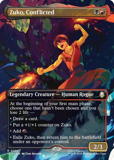 Zuko, Conflicted (Borderless) (Avatar: The Last Airbender) Light Play Foil