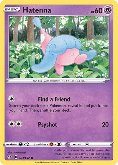 Hatenna (SWSH02: Rebel Clash) Light Play Reverse Holofoil