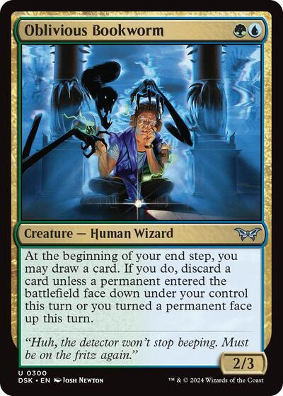 Oblivious Bookworm (0300) (Duskmourn: House of Horror) Light Play