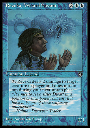 Reveka, Wizard Savant (Homelands) Light Play