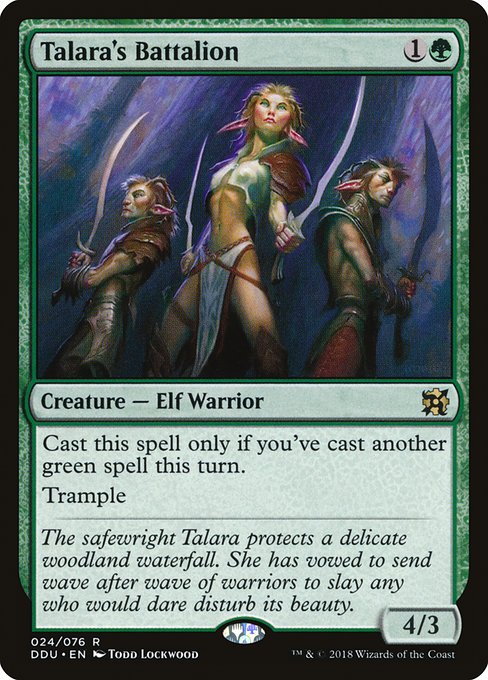 Talara's Battalion (Duel Decks: Elves vs Inventors) Light Play