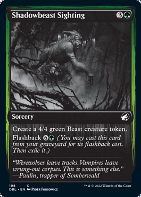 Shadowbeast Sighting (Innistrad: Double Feature) Light Play