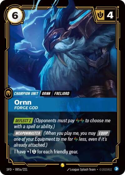 Ornn Forge God (Alternate Art) (Spiritforged) Medium Play
