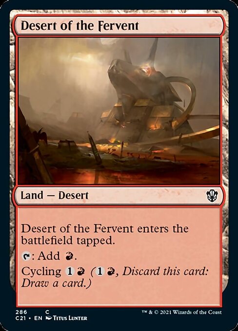 Desert of the Fervent (Commander 2021 Strixhaven) Light Play
