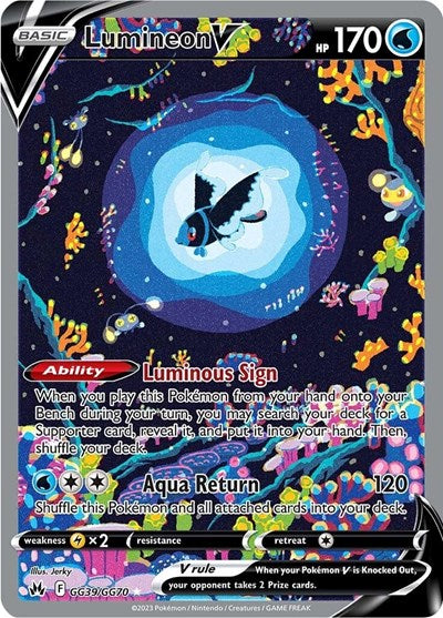 Lumineon V (Crown Zenith: Galarian Gallery) Near Mint Holofoil