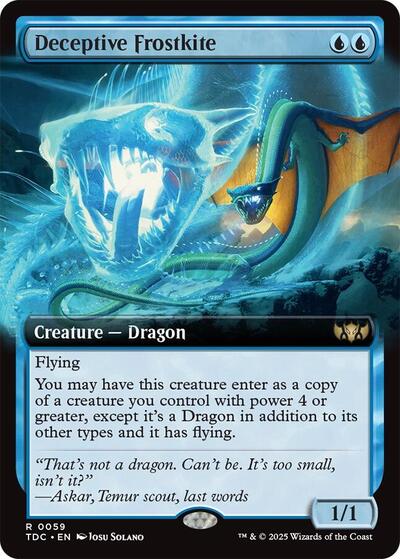 Deceptive Frostkite (Extended Art) (Commander: Tarkir: Dragonstorm) Light Play