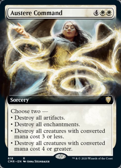 Austere Command (Extended Art) (Commander Legends) Light Play Foil