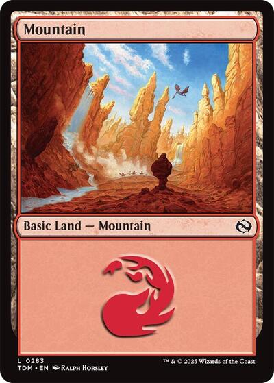Mountain (0283) (Tarkir: Dragonstorm) Light Play Foil