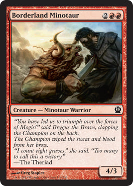 Borderland Minotaur (Theros) Light Play