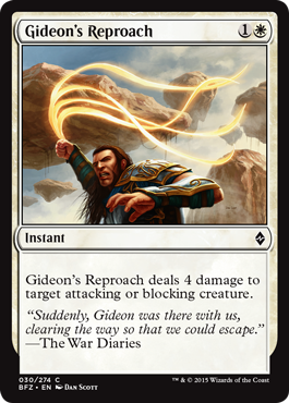 Gideon's Reproach (Battle for Zendikar) Light Play