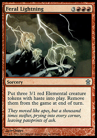 Feral Lightning (Saviors of Kamigawa) Light Play