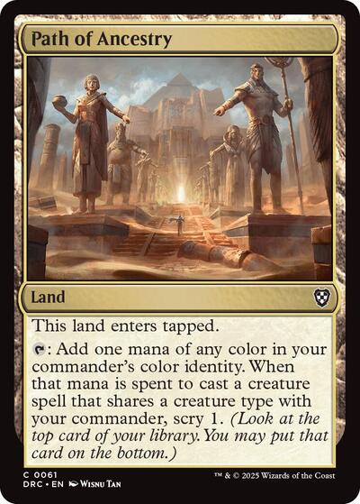 Path of Ancestry (0061) (Commander: Aetherdrift) Light Play