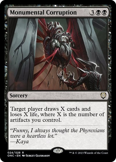 Monumental Corruption (Commander: Phyrexia: All Will Be One) Light Play