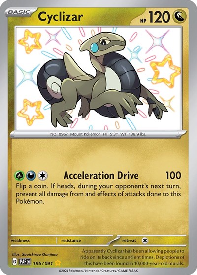 Cyclizar - 195 (SV: Paldean Fates) Light Play Holofoil