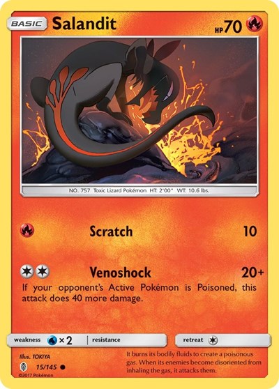 Salandit (SM - Guardians Rising) Medium Play Reverse Holofoil