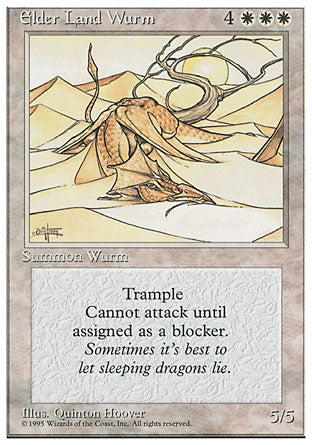 Elder Land Wurm (4th Edition) Light Play