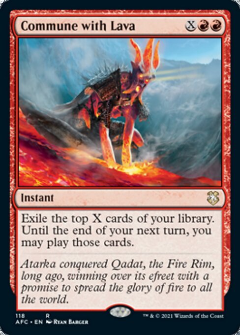 Commune with Lava (Commander 2021 Forgotten Realms) Light Play