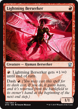 Lightning Berserker (Dragons of Tarkir) Light Play Foil