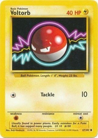 Voltorb (Base Set) Light Play