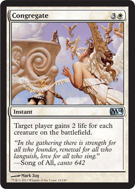 Congregate (Magic 2014 Core Set) Light Play