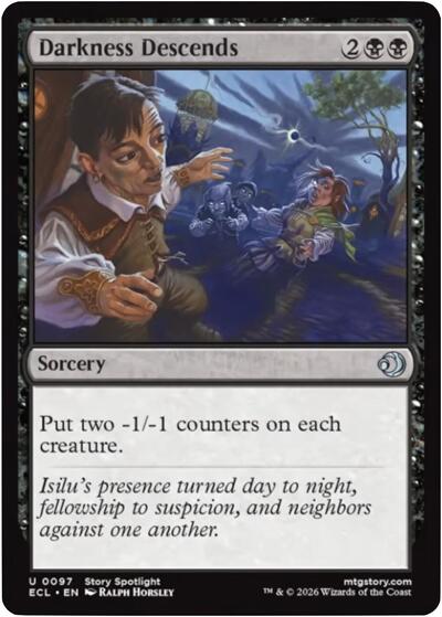 Darkness Descends (Lorwyn Eclipsed) Light Play Foil